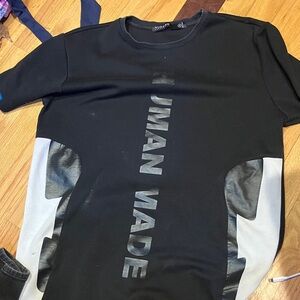 Human Made Black and White Short Sleeve Tee estt